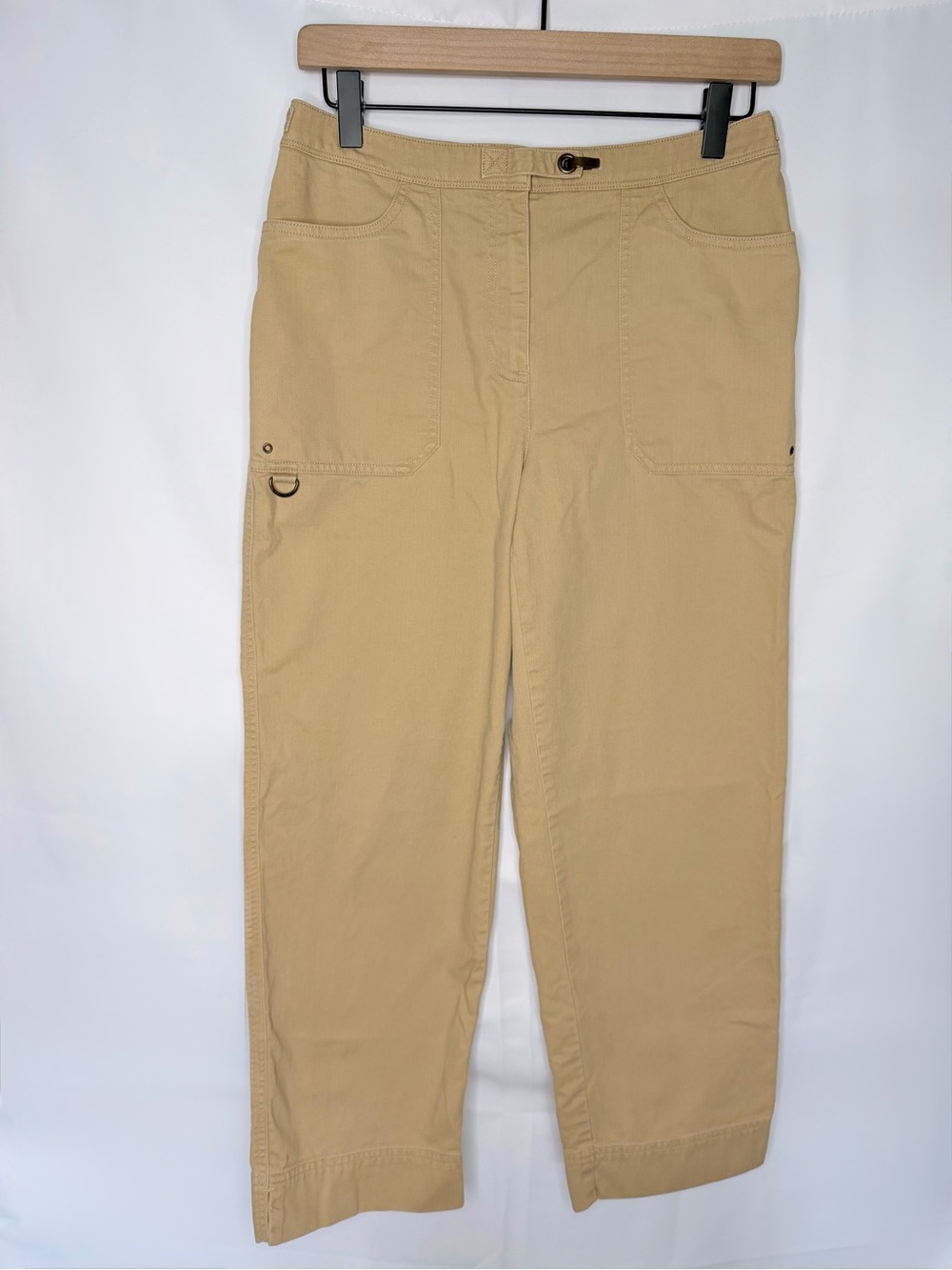 Vintage Lauren Ralph Lauren Tan Utility Chinos with D-Ring Preppy | Size 4
